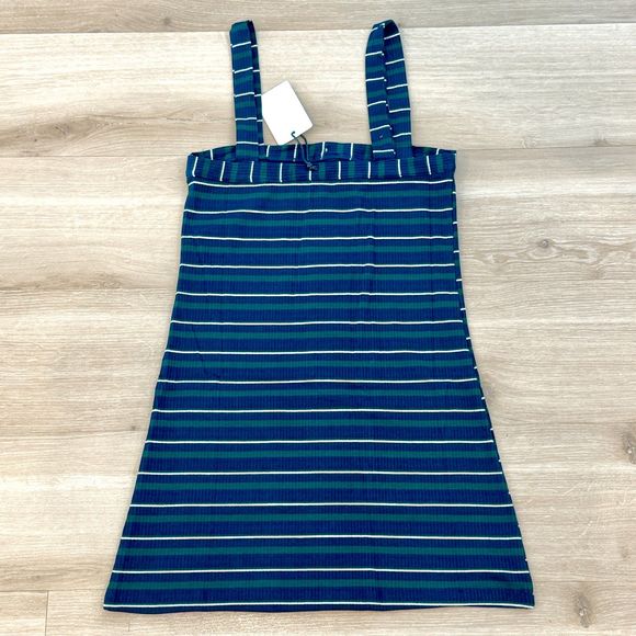NWT* Olivaceous Striped Tank Dress in Navy and Green - Women's S - Picture 5 of 7